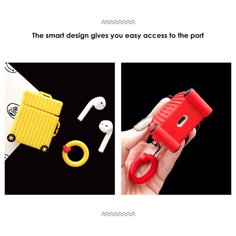 Generic - Silicone Wireless Earphone Case For AirPods Yellow - Image 1
