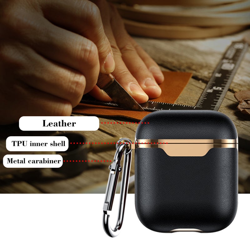Generic - Wireless Earphone Cover Cases For Air Pods Black - Image 1