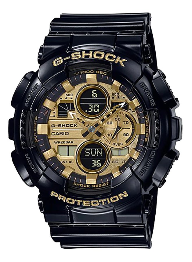 G-SHOCK - Round Shape Resin Band Analog & Digital Wrist Watch 55 mm - Black - GA-140GB-1A1DR - Image 1