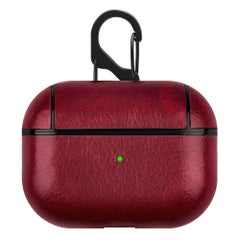 PU Leather Cover Case For Earphones Red