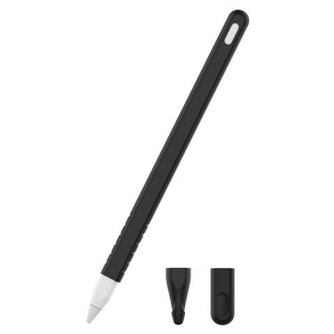 Silicone Pen Protective Cover Case For iPad Pencil 2 Black