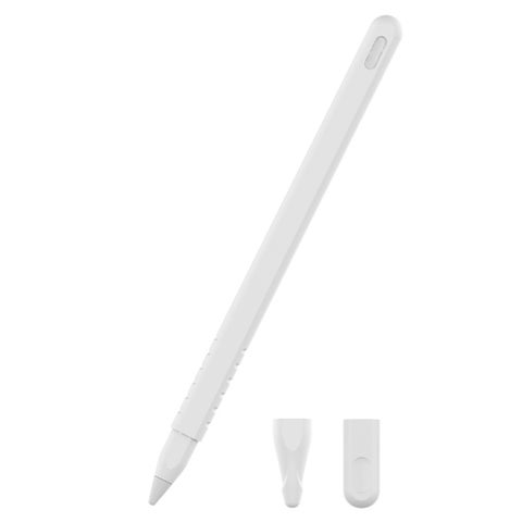 Silicone Pen Protective Cover Case For iPad Pencil 2 White