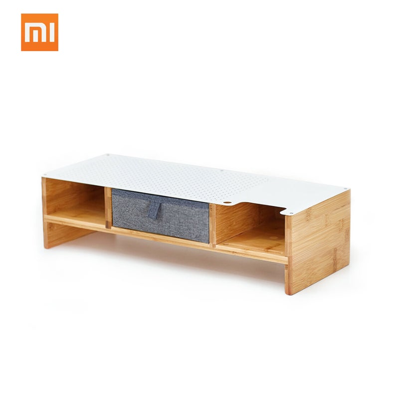 حامل متعدد الاستخدامات لشاشة الكمبيوتر المكتبي رمادي داكن - Image 1