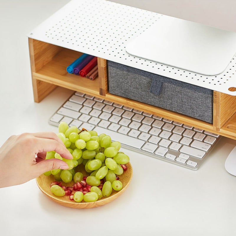 حامل متعدد الاستخدامات لشاشة الكمبيوتر المكتبي رمادي داكن - Image 3