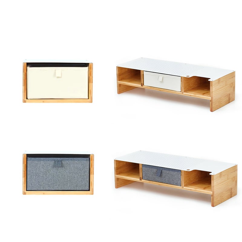 حامل متعدد الاستخدامات لشاشة الكمبيوتر المكتبي رمادي داكن - Image 5