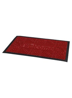 Rectangle Door Mat Red/Black 45x75cm