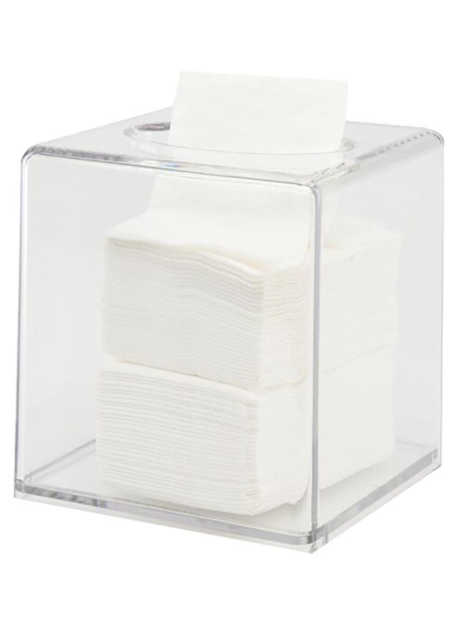 East Lady Acrylic Tissue Box Clear 12.5x12.5x14cm  - Image 1