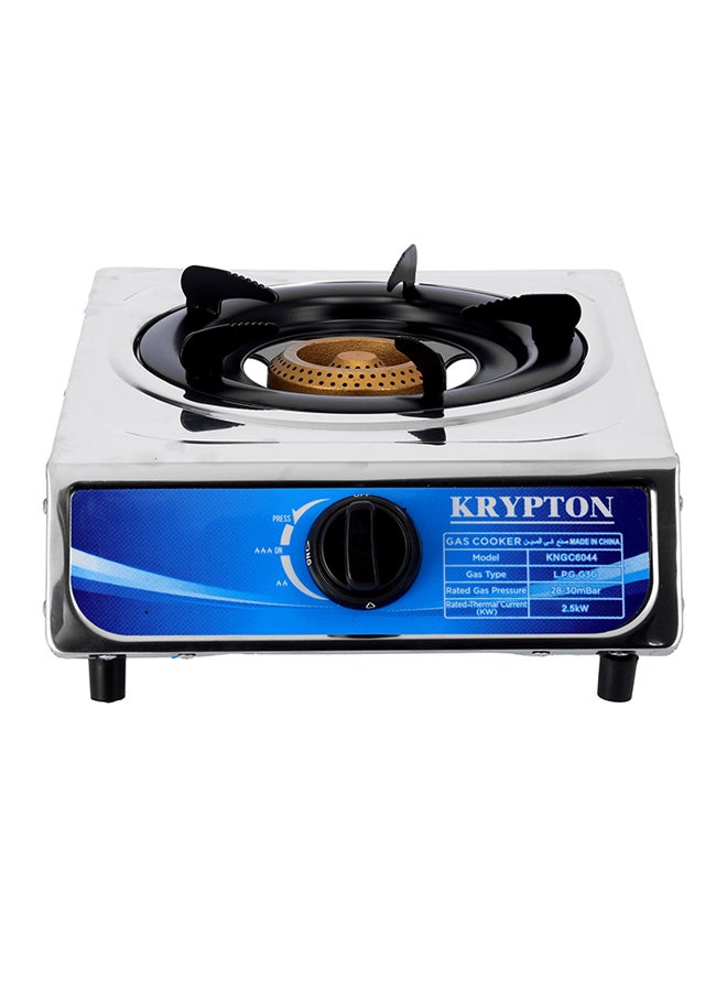 KRYPTON Stainless Steel Gas Stove With One Burner KNGC6044 Silver  - Image 1