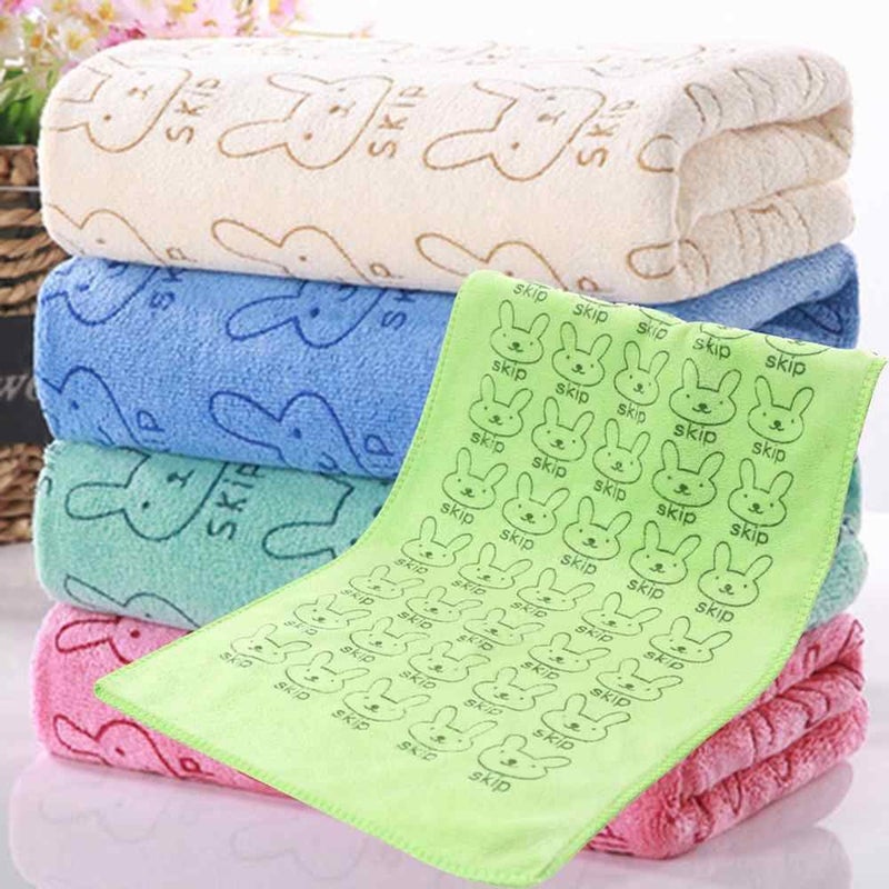 Generic - 5-Piece Bunny Skip Face Microfiber Towel Set Multicolor 30x30cm - Image 1