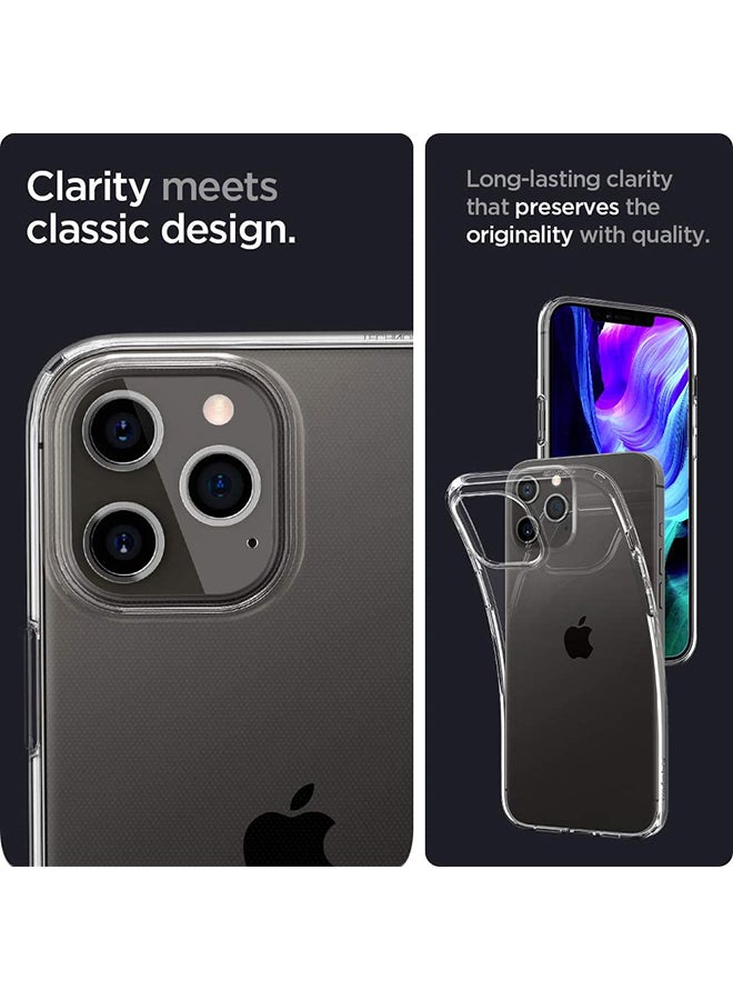 Liquid Crystal Protective Case Cover For Apple iPhone 12 Pro Max Crystal Clear