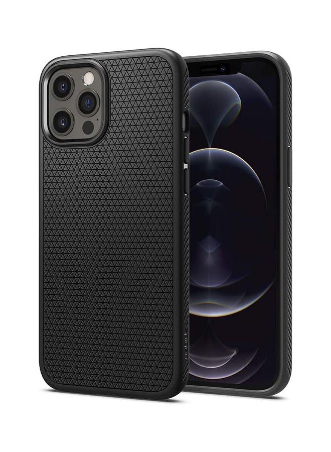 Spigen - Liquid Air Protective Case Cover For Apple iPhone 12 Pro Max Matte Black - Image 1