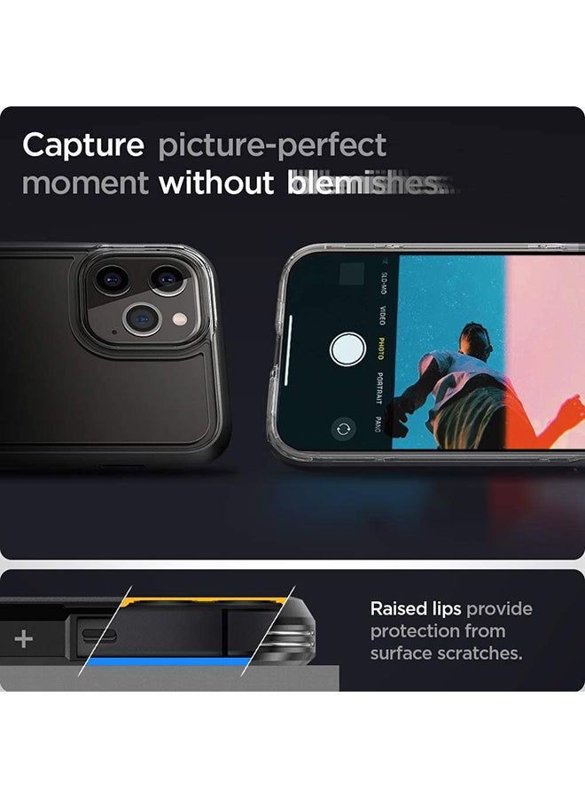 سبايجن غطاء حماية نيو هايبرد بتصميم شفاف لهاتف آيفون 12 برو ماكس أسود - Image 4