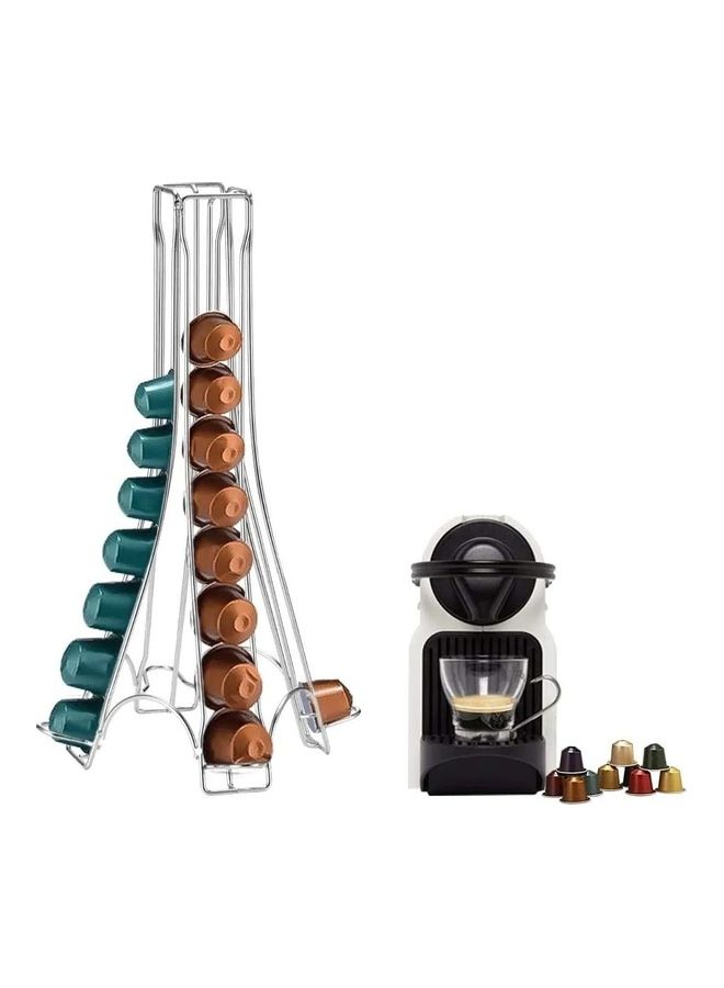Lushh Coffee Capsule Holder Tower Silver 6.5x12.4x6.6inch - Image 3