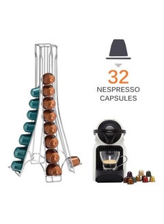 Lushh Coffee Capsule Holder Tower Silver 6.5x12.4x6.6inch  - Image 4