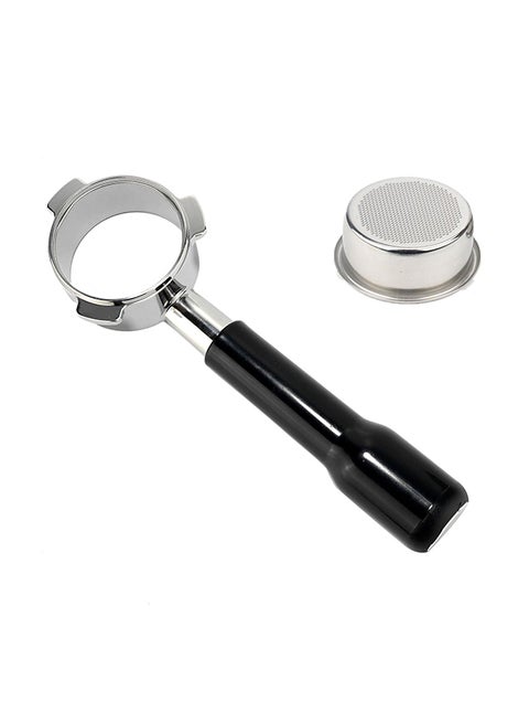 Stainless Steel Coffee Bottomless Portafilter Black/Silver 54mm