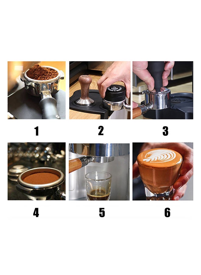 Stainless Steel Coffee Bottomless Portafilter Black/Silver 54mm