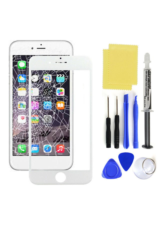 Generic - Replacement Outer Front Glass Touch Screen LOCA Glue Kit For Apple iPhone 6S Plus White - Image 1