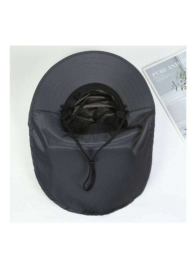 Generic UV-Protection Hat Hiking Hat with Removable Mesh Face Neck Flap Cover Fishing Cap for Man Women Beige 14.00*3.00*13.00cm  - Image 2