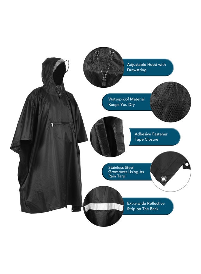 LIXADA - Hooded Waterproof Rain Poncho 22.00x5.00x20.00cm - Image 1