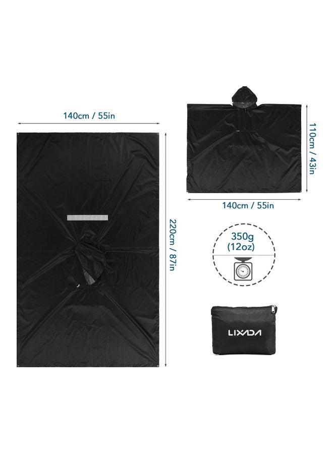 LIXADA - Hooded Waterproof Rain Poncho 22.00x5.00x20.00cm - Image 1
