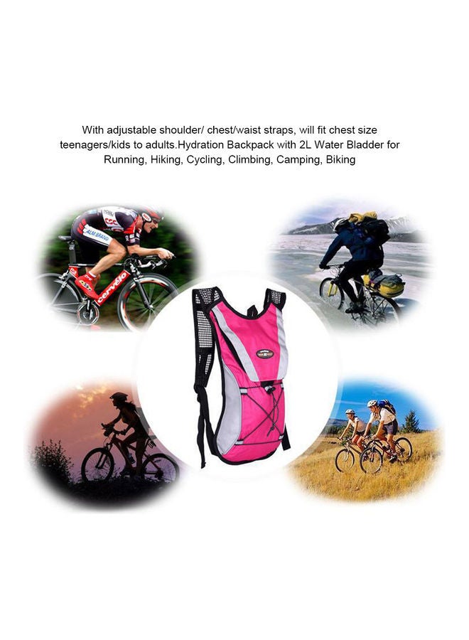Generic Hydration Backpack with 2L Water Bladder for Running, Hiking, Cycling, Climbing, Camping, Biking Rose red 35.00*10.00*20.00cm - Image 2