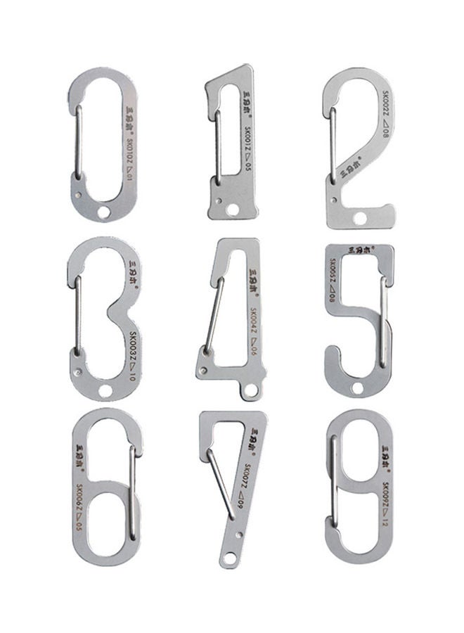 Generic Carabiner Keychain Stainless Steel Pocket Tool For Backpacking Camping Hiking Fishing SK010Z 13.20*6.50*8.00cm  - Image 4