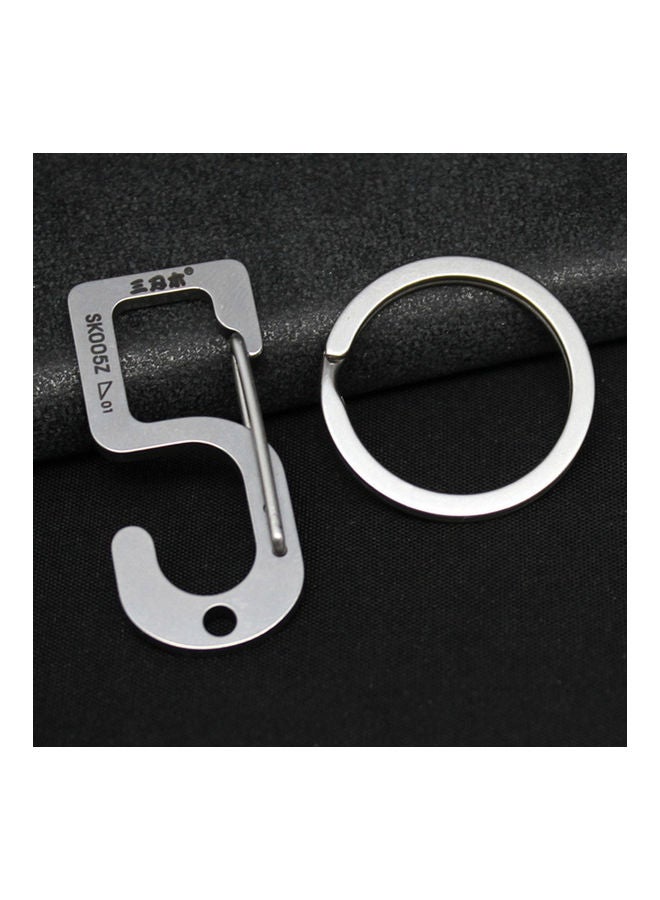 Generic Carabiner Keychain Stainless Steel Pocket Tool For Backpacking Camping Hiking Fishing SK005Z 13.20*6.50*8.00cm  - Image 2