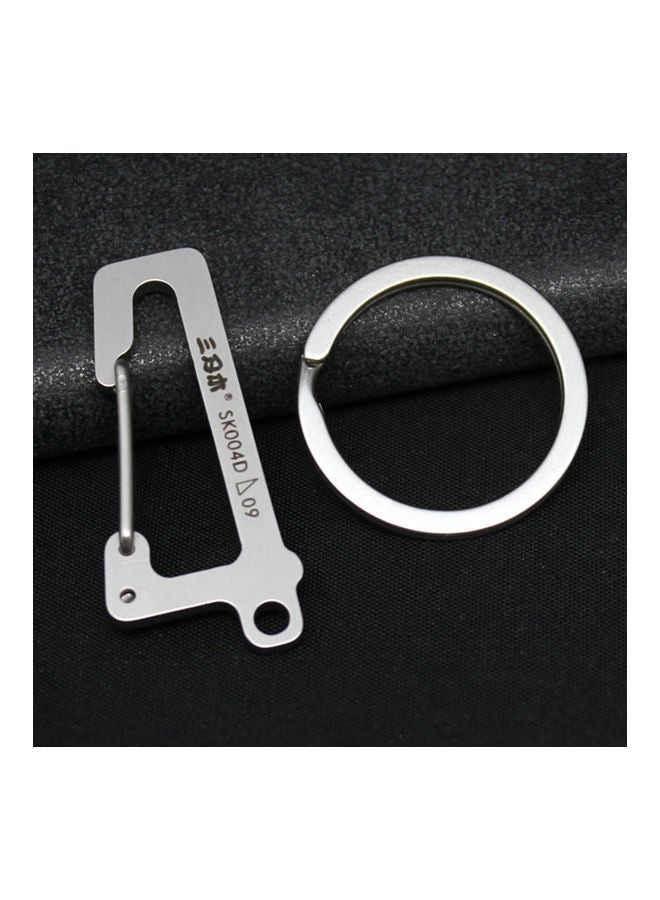 Generic Carabiner Keychain Stainless Steel Pocket Tool For Backpacking Camping Hiking Fishing SK004Z 13.20*6.50*8.00cm  - Image 5