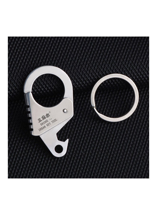 Generic Multifunctional Carabiner Keychain Stainless Steel Survival Gear Pocket Tool For Backpacking Camping Hiking Fishing SK036E 13.20*1.30*6.50cm  - Image 5