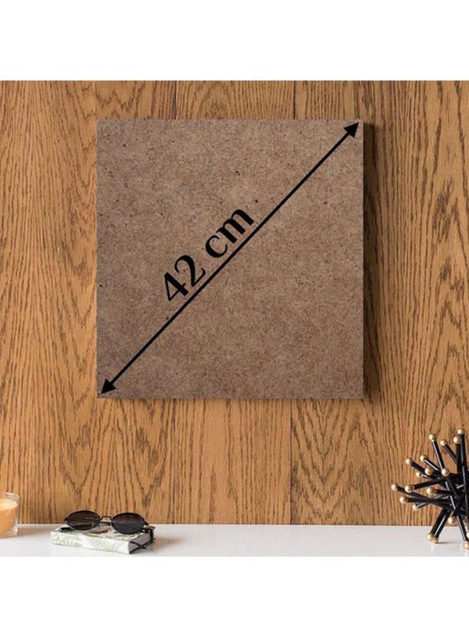 أتيك لوحة فنية مصنوعة من خشب MDF مكتوب عليها مثل حجازي أسود/ أبيض 30x30سم - Image 2