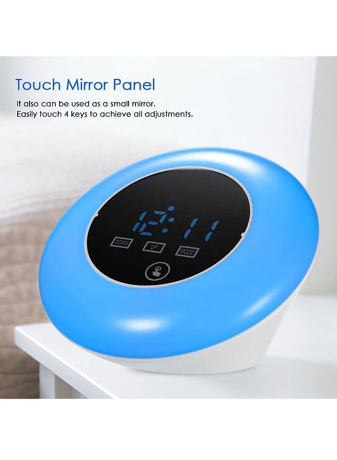 Decdeal Digital LED Touch Mirror Alarm Clock Blue/White  - Image 2