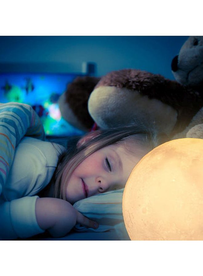 أيبيسي مصباح LED بتصميم قمر ثلاثي الأبعاد أصفر/بني 7.9بوصة - Image 4