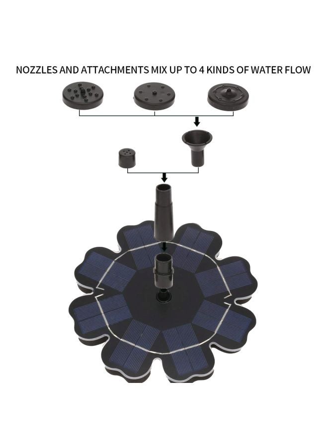 Decdeal Solar Fountain Pump For Birdbath Black 310grams  - Image 4