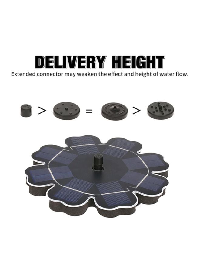Decdeal Solar Fountain Pump For Birdbath Black 310grams  - Image 2