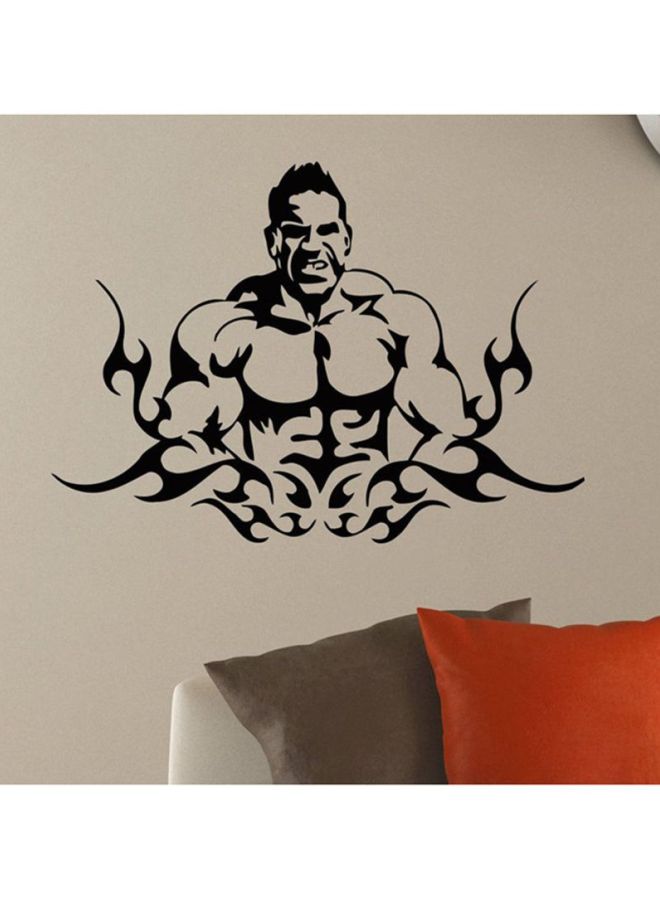 Spoil Your Wall Gym Quote Design Wall Decal Black 90x65centimeter 