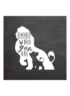 Spoil Your Wall Lion Printed King Quotes Wall Decals Black/White 60x60centimeter 