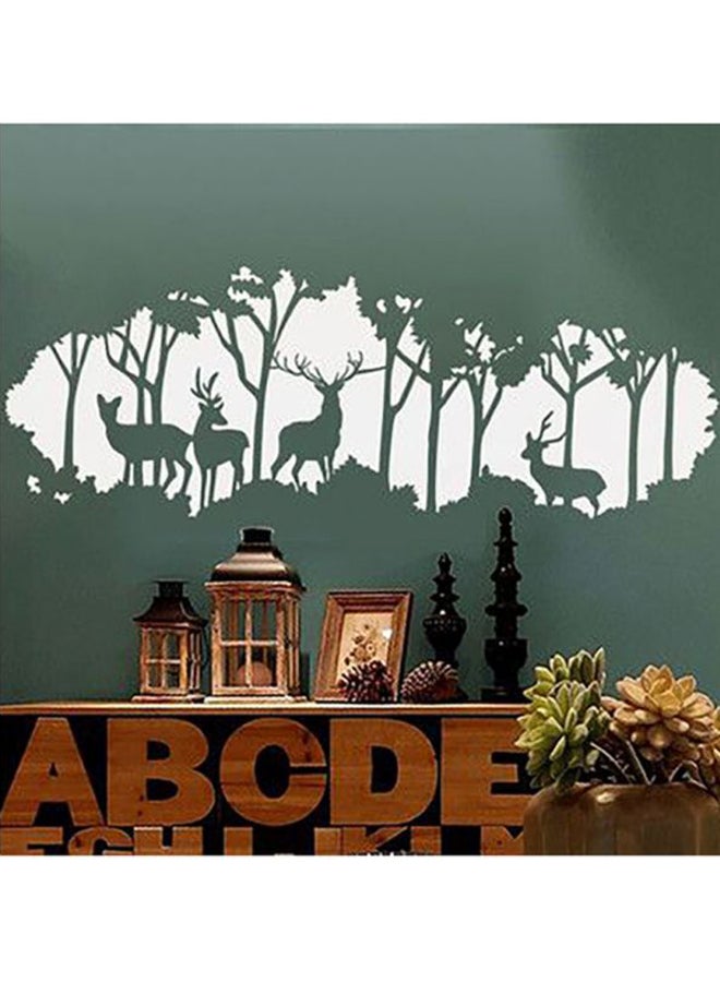 Spoil Your Wall Forest Design Wall Decals White 100x40cm
