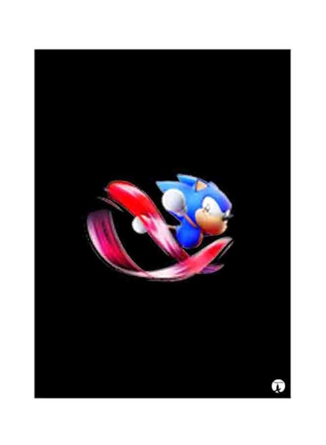 بي بي ملصق معدني بطبعة من لعبة الفيديو Sonic متعدد الألوان 15x20سم