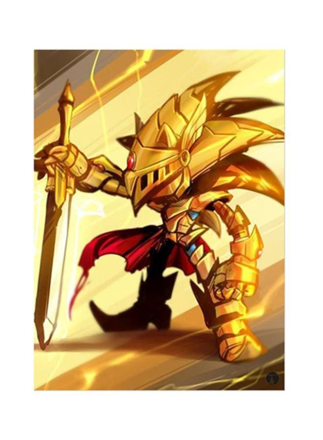 Video Game Sonic Metal Plate Poster Yellow/Red/Blue 15x20cm