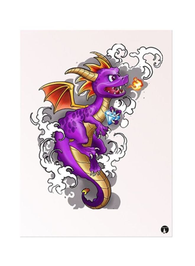 BP Video Game Spyro Metal Plate Poster White/Grey/Purple 15x20cm