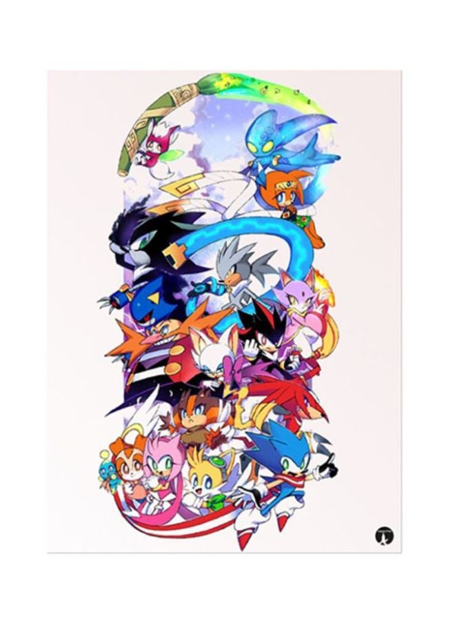 BP Sonic Metal Plate Poster Blue/Red/White 15x20cm