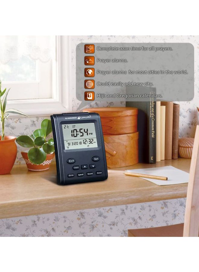 AL-HARAMEEN - Islamic Prayer Timing Digital Clock Black - Image 1