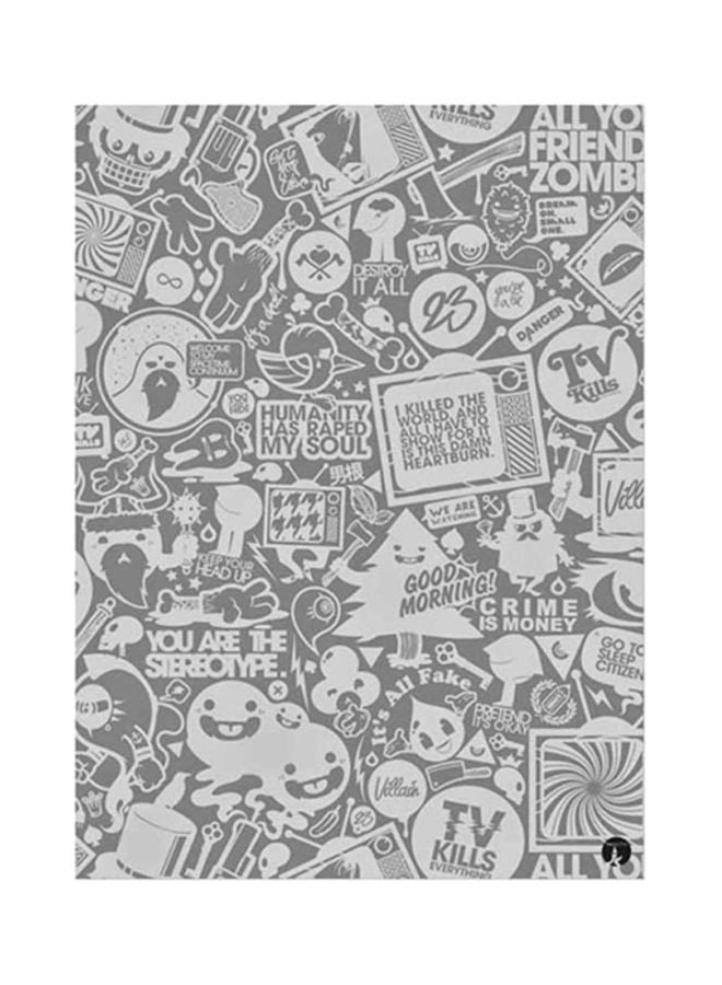 BP Abstract Printed Metal Plate Poster Grey/White 15x20centimeter