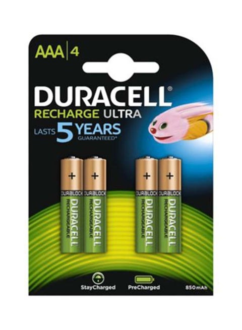 4-Piece AAA Batteries Green