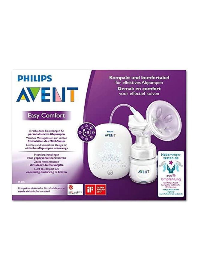 PHILIPS AVENT - Easy Comfort Single Electric Breast Pump, Lightweight And Compact, BPA Free, Newborn, Pack Of 5, 120 Ml - White - Image 1