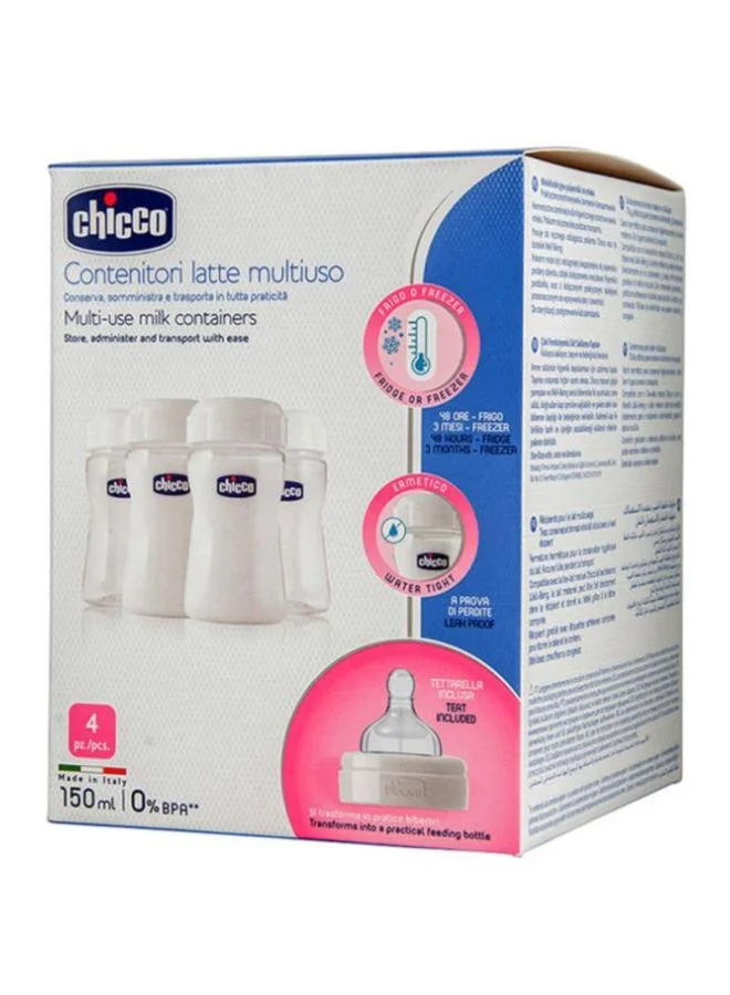 Chicco 4-Piece Breast Milk Containers Set