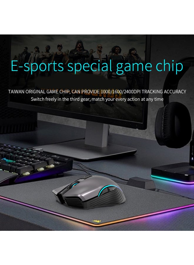Generic Wireless LED Gaming Mouse Grey/Blue  - Image 3
