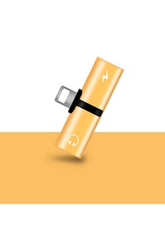 Generic 2-In-1 Audio Charger Splitter Adapter For Apple iPhone Gold  - Image 2