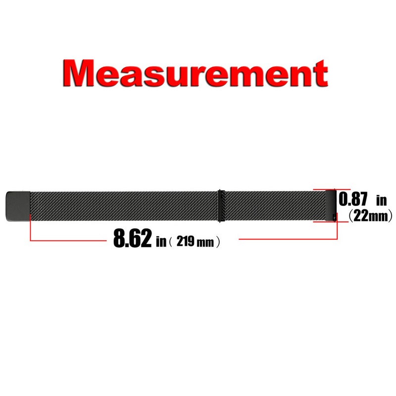 22mm Stainless Steel Mesh Watch Band Strap Rose Gold - Image 2