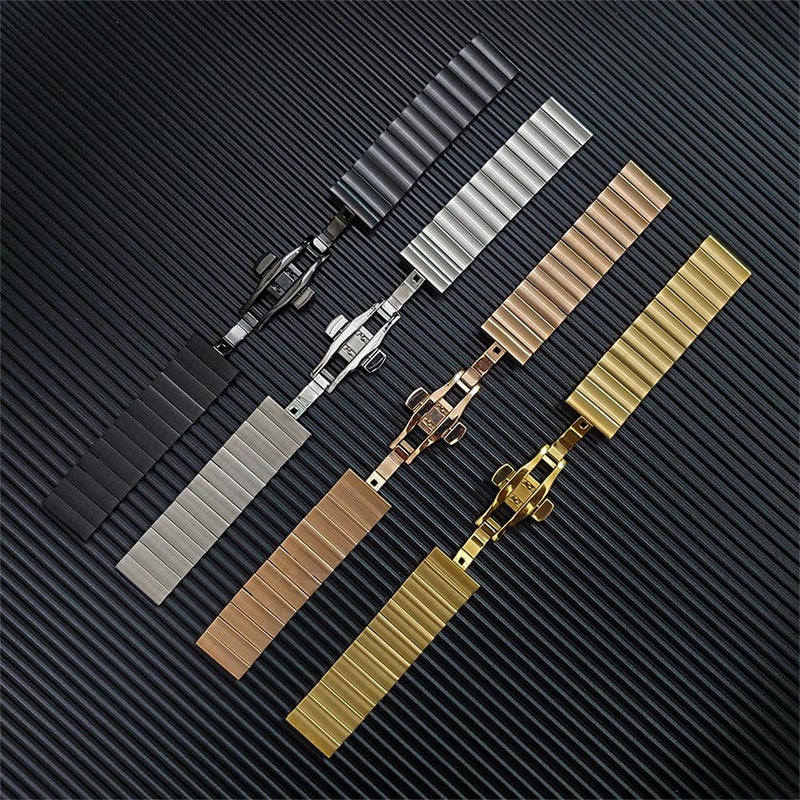 22mm Stainless Steel Watch Band Strap Silver - Image 5